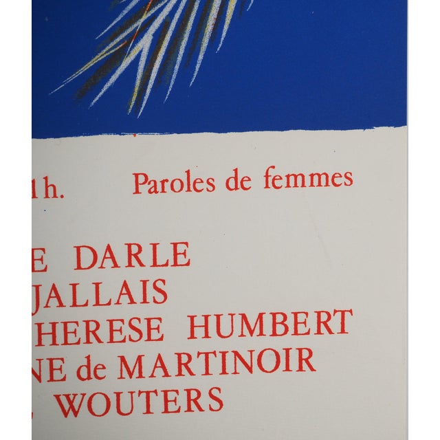Poets in Sologne Original Signed Lithograph Poster by Alekos Fassianos For Sale - Image 8 of 9