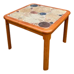 Coffee Table in Teak with Tiles by Tue Poulsen for Haslev