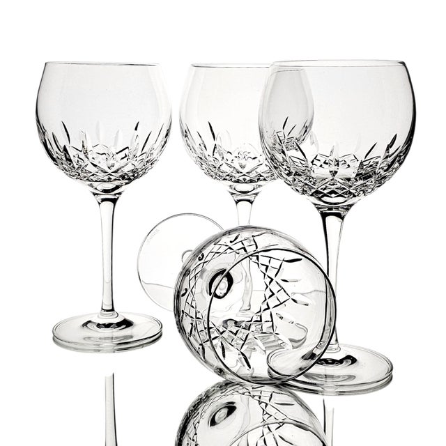 Late 20th Century Waterford Crystal Lismore Essence Balloon Wine Glasses - Set of 4 For Sale - Image 14 of 16