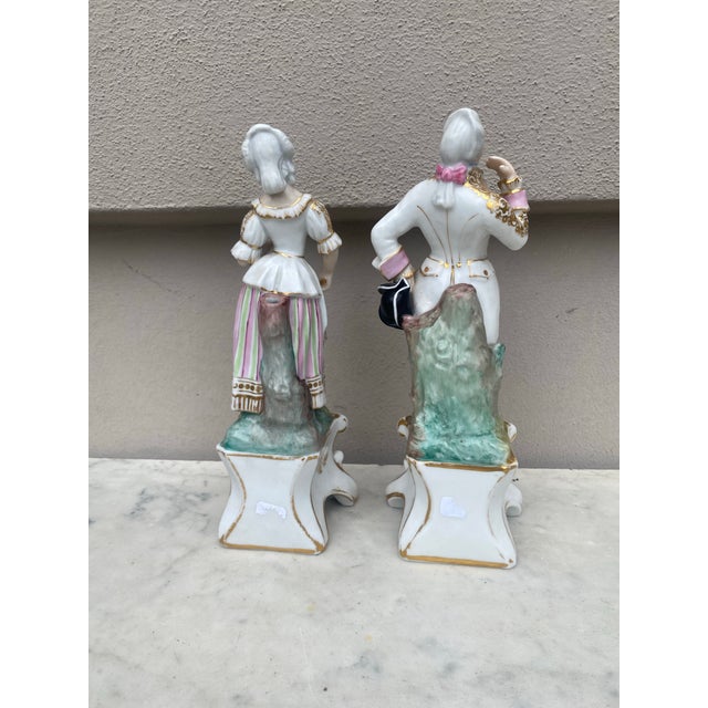 Pair of French Porcelain Figures Circa 1850 For Sale In Austin - Image 6 of 7