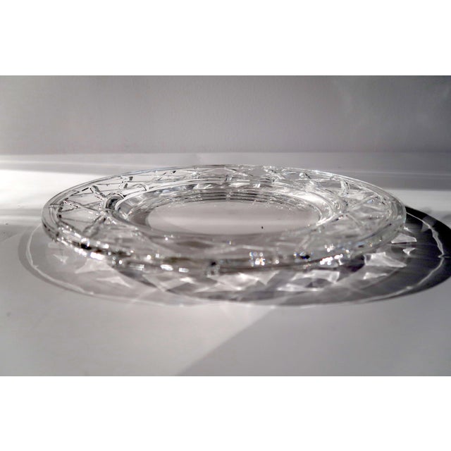 Vintage Crystal Bamboo Basket Weave Pattern Platter from Tiffany & Co., 1990s For Sale - Image 3 of 6