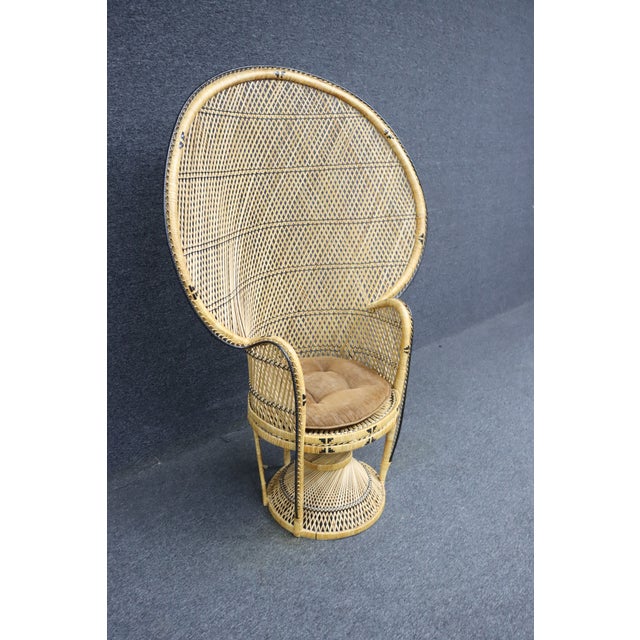 Mid 20th Century Mid Century Wicker Peacock Chair For Sale - Image 5 of 8