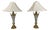 Hollywood Regency Crystal & Brass Table Lamps by Underwriters Laboratories Inc, Set of 2, 1970s, Set of 2 For Sale