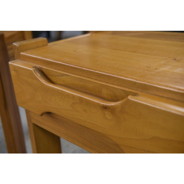 Elm Bedside Tables from Maison Regain, 1970s, Set of 2 For Sale - Image 9 of 11