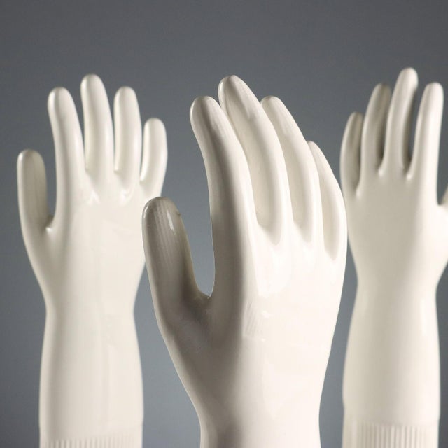 Porcelain Lungavilla Glove Molds from Pirelli, Set of 5 For Sale - Image 6 of 13