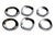Mid-Century Modern Vintage Silverplate Modernist Napkin Rings, Set of 6 For Sale - Image 3 of 16