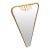 A 1960s Rare Gio Ponti Style Mid-Century Modern Brass Triangular Wall Mirror For Sale