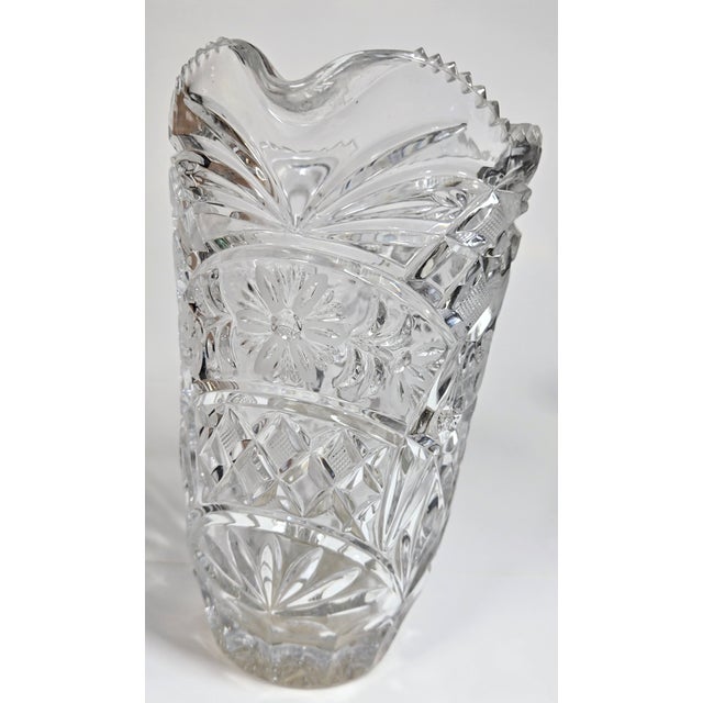 It glitters like cut glass, but it's even better. Early American pressed glass is the actual type. Brilliantly cut designs...