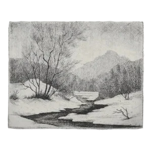 1940s Keith Shaw Williams Winter Etching