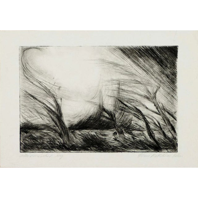 Image dimensions: 10 x 14.8 cm. Two Lake Landscapes are the subjects on these two original black and white etchings and...