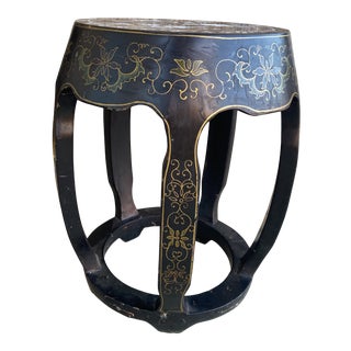 Vintage Chinoiserie Inlay Stool For Sale