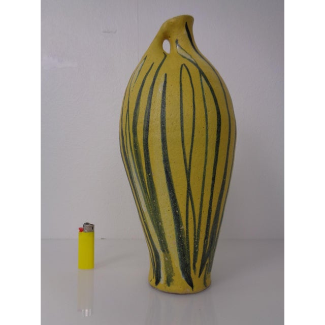 Organic Studio Ceramic Handle Vase, 1950s For Sale - Image 6 of 18