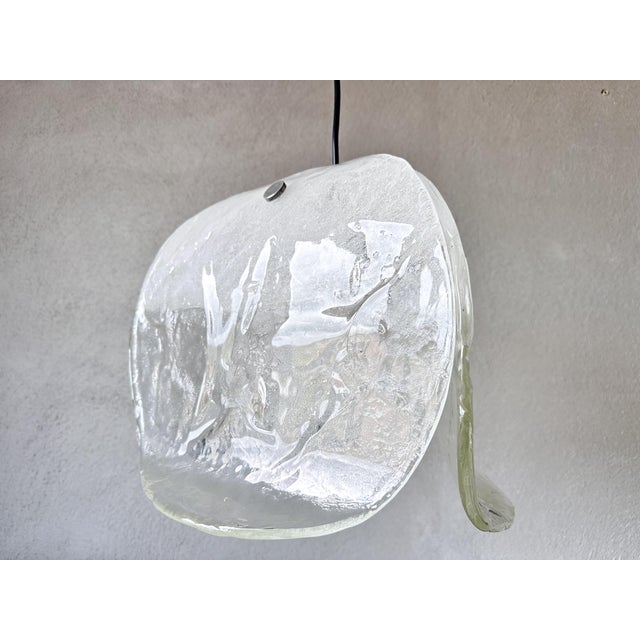Vintage Pendant Light in Glass from Kalmar, 1970s For Sale - Image 7 of 17