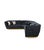 Contemporary Vittoria Luxe Black Chenille Curved Sectional Sofa For Sale - Image 3 of 7