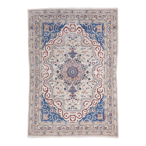 Galerie Shabab Collection Mid-20th Century Persian Nain Throw Rug