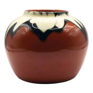 Thrown Vase with Double Gradient Glaze, 1920s For Sale