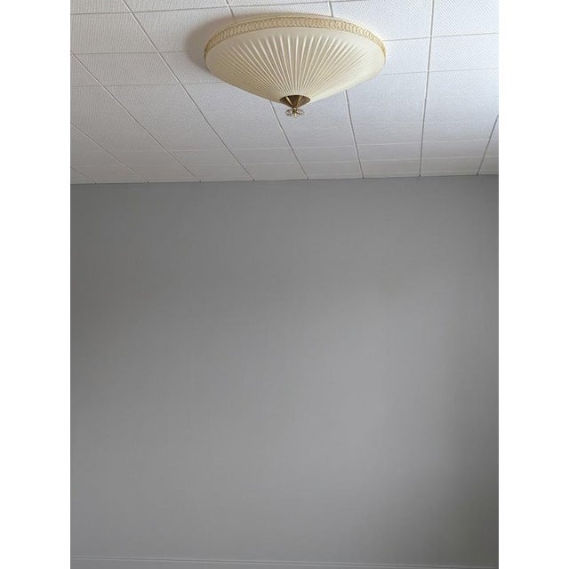 Metal Large Vintage Finnish Flush Mount in the style of Paavo Tynell, 1950s For Sale - Image 7 of 17