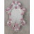 Glass Italian 2000s Venetian Oval Pink Floreal Hand-Carving Mirror in Murano Glass Style For Sale - Image 7 of 9