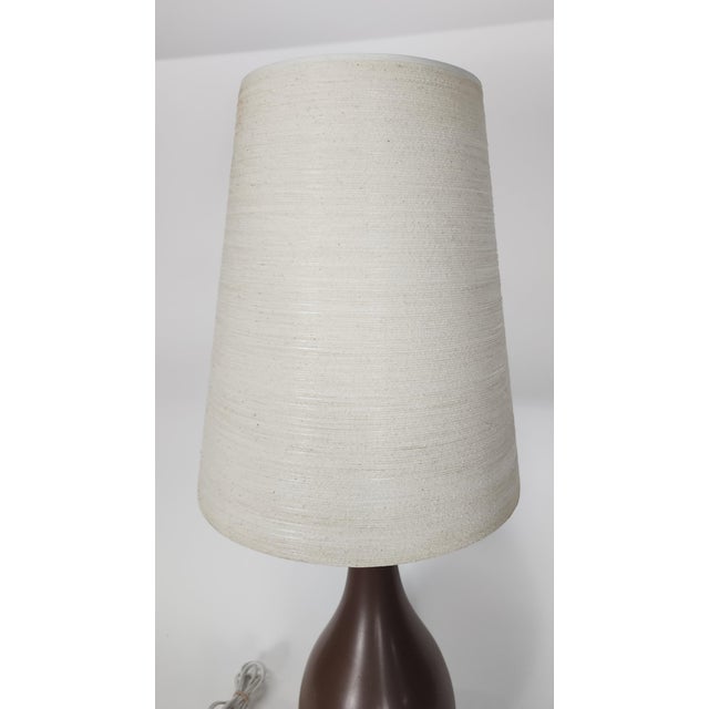 Vintage Lotte and Gunnar Bostlund Table Lamp With Original Shade For Sale In Philadelphia - Image 6 of 12