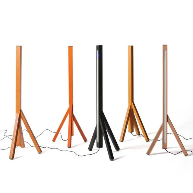 White Steccolino Table Lamp in Aluminum and Vegetable Tanned Leather by Oscar Maschera For Sale - Image 8 of 10