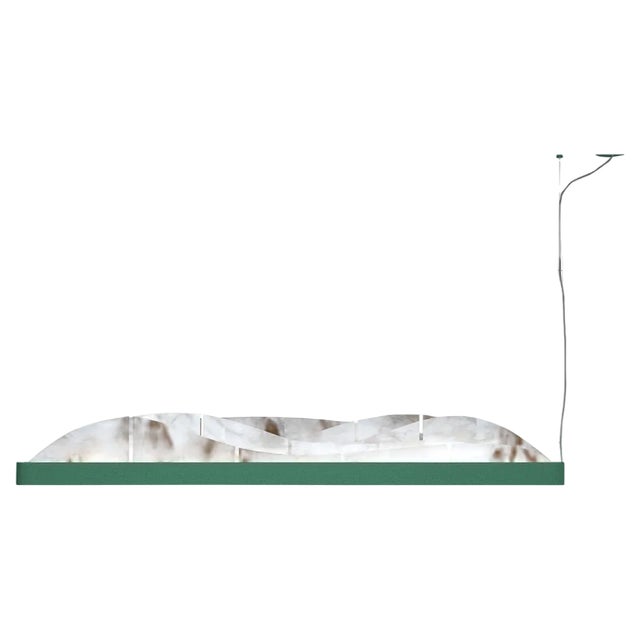 Giapeto Freedom Green Metal Pendant Lamp by Alabastro Italiano For Sale