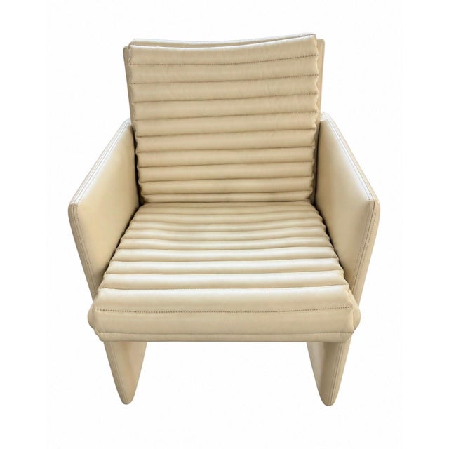 Postmodern Set 8 Preview Leather Dining/Arm Lounge Chairs, 1980 For Sale - Image 3 of 12