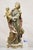 Antique Spanish Latin Polychromed Carved Wood Figure Madonna and Child Statue. Item features a tall impressive form, hand...