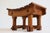 Antique Dutch Arts & Crafts Stool in Carved Oak, 1900 For Sale - Image 3 of 9