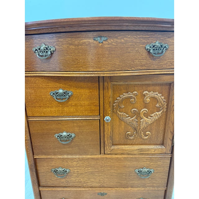 1980s Lexington Furniture Victorian Sampler Tall Dresser For Sale In West Palm - Image 6 of 11
