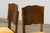 1930s French Art Deco dining chairs, sourced in Provence, France. The pair features distinctive sculpted mustache-back...