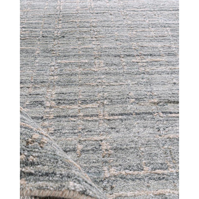 Simplicity Comfort Light Blue Beige Contemporary Rug 7'9 X 9'11 For Sale In New York - Image 6 of 7