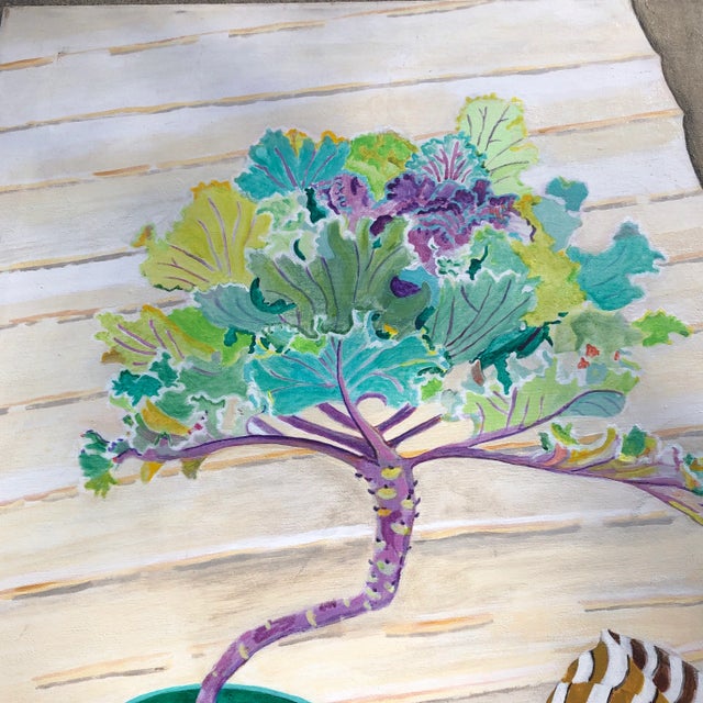 Contemporary Original Vintage Contemporary Impressionist Colorful Still Life Painting For Sale - Image 3 of 6