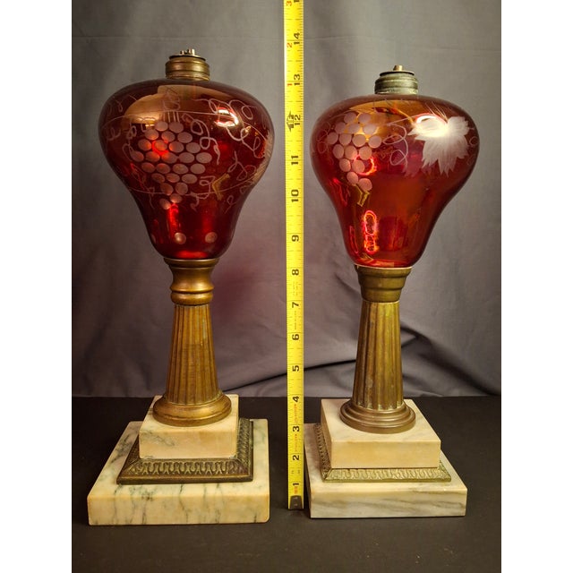 For your consideration is an exceptional, highly desirable, complementary matched pair of mid-19th-century American glass...