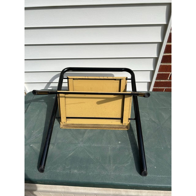 Mid 20th Century Mid Century Modern Folding Metal Step Stool For Sale - Image 5 of 8