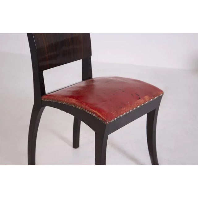 Art Deco French Chairs, Set of 6 For Sale - Image 4 of 8