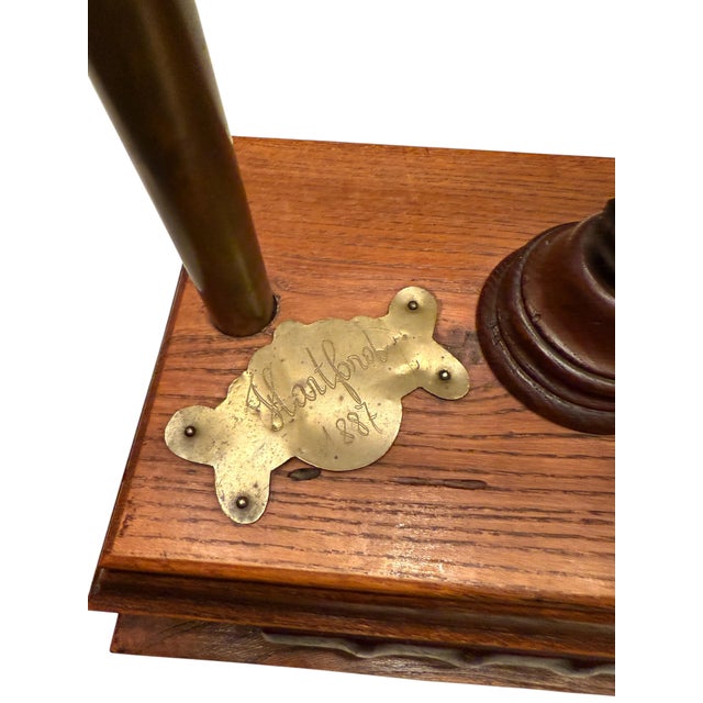 Vintage Norman Perry Book Press Lamp – Rewired With New Linen Shade For Sale In Austin - Image 6 of 7