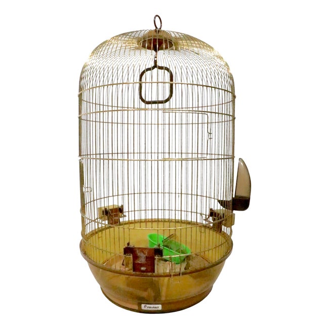 Vintage Space Age Fer Plast Birdcage Made in Italy C. 1970's For Sale - Image 16 of 17