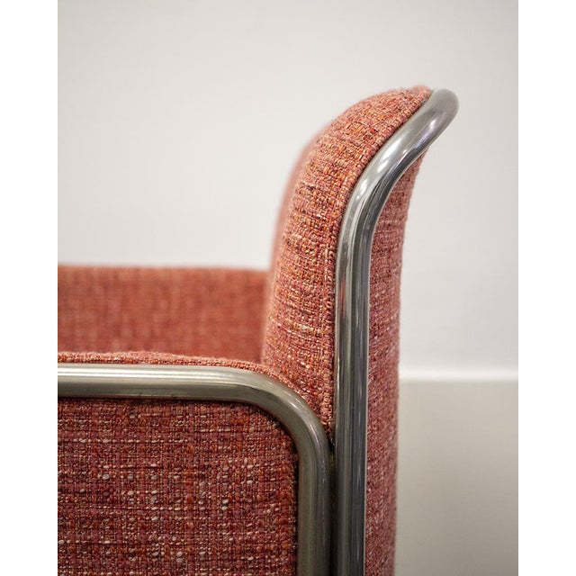 Space Age Chrome Steel Armchair, 1980s For Sale - Image 3 of 7