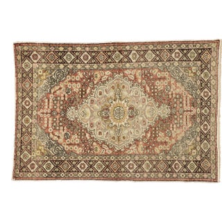 Vintage Turkish Sivas Rug With Rustic Cottage Style - 4'05 X 06'04 For Sale
