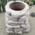 1980s 1986 White Washed Faux Stacked Riverstone Outdoor Cement Planter For Sale - Image 5 of 14