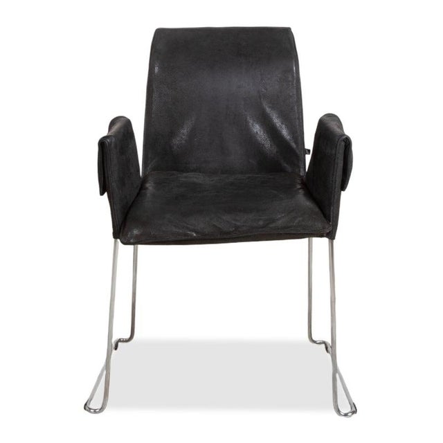 Mexico Chairs in Black Leather and Chrome from KFF For Sale - Image 15 of 16