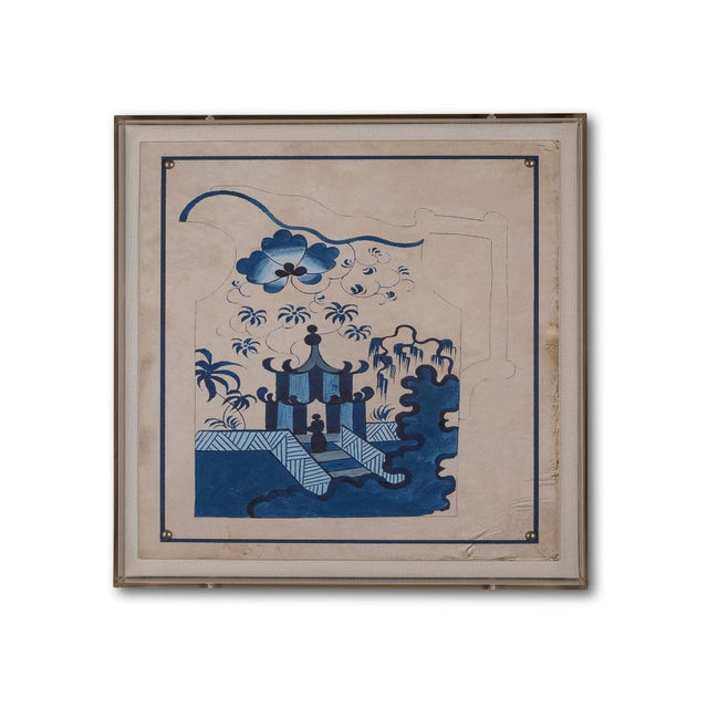 Textile Winterthur for Port 68 Francis Pitcher III Shadowbox Giclee Print For Sale - Image 7 of 7