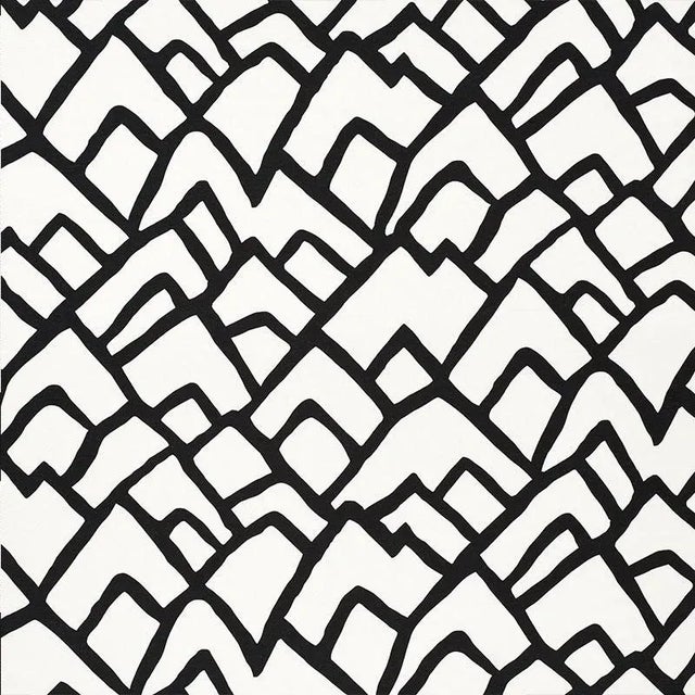 Abstract Sample - Schumacher Zimba Fabric in Ebony For Sale - Image 3 of 3