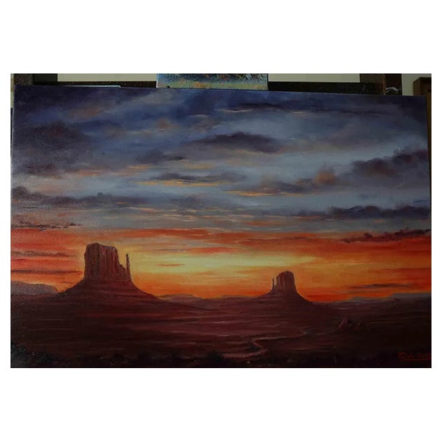 Adriano Bernetti da Vila, Monument Valley, Original Painting, 2013 For Sale