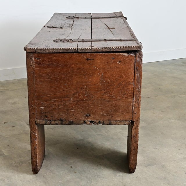 German 16th Century Oak Coffer For Sale - Image 14 of 18