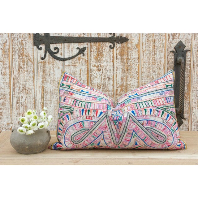 Paann Antique Tribal Grain Sack Pillow For Sale - Image 9 of 10