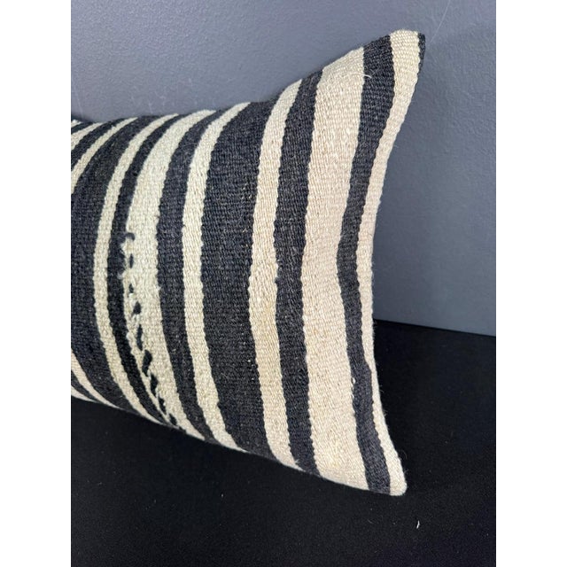Turkish Hemp Pillow Cushion Natural Beige Black Pillow Cushion Cover 16" x 24" #30049 Enhance your home decor with our...