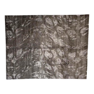 Silk and Wool Nepalese Rug , 7'9" X 9'9" For Sale