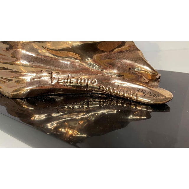 Late 20th Century Signed Federico Carduna Bronze Sculpture Limited Ed. 278/500 For Sale - Image 14 of 14