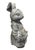 2000 - 2009 Vintage Cast Iron Anthropomorphic Rabbit Garden Statue With Bouquet For Sale - Image 5 of 12
